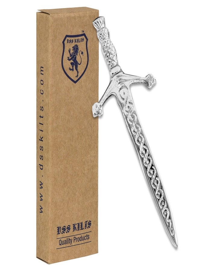 دي أس أس دبابيس الكيلت الاسكتلندية من دي إس إس كيلتس - دبابيس هايلاند مقاس 4 بوصات مع قفل خلفي - تصاميم الشوك، والسلتيك، والقبائل، والتصاميم التقليدية (دبوس سيف سلتيك) - Image 2