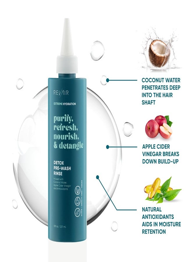 REVAIR Detox Pre-Wash Apple Cider Vinegar Hair Rinse - Pre Shampoo Treatment for Hair - Remove Build-Up & Revive Curly/Coily Strands - Coconut Water Scalp Cleanser - Vegan & Cruelty Free (8 Fl Oz) - Image 2