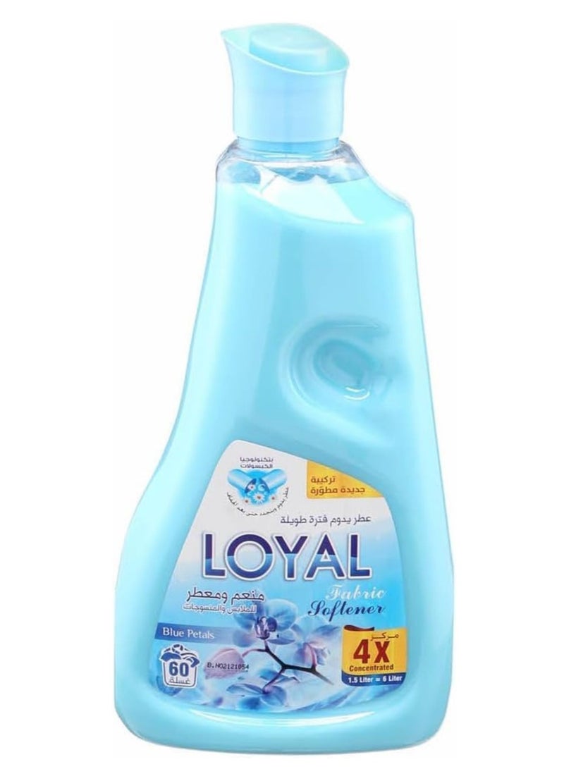 Loyal Fabric Softener with Fragrance, 1500 ml - Blue Petals - Image 1