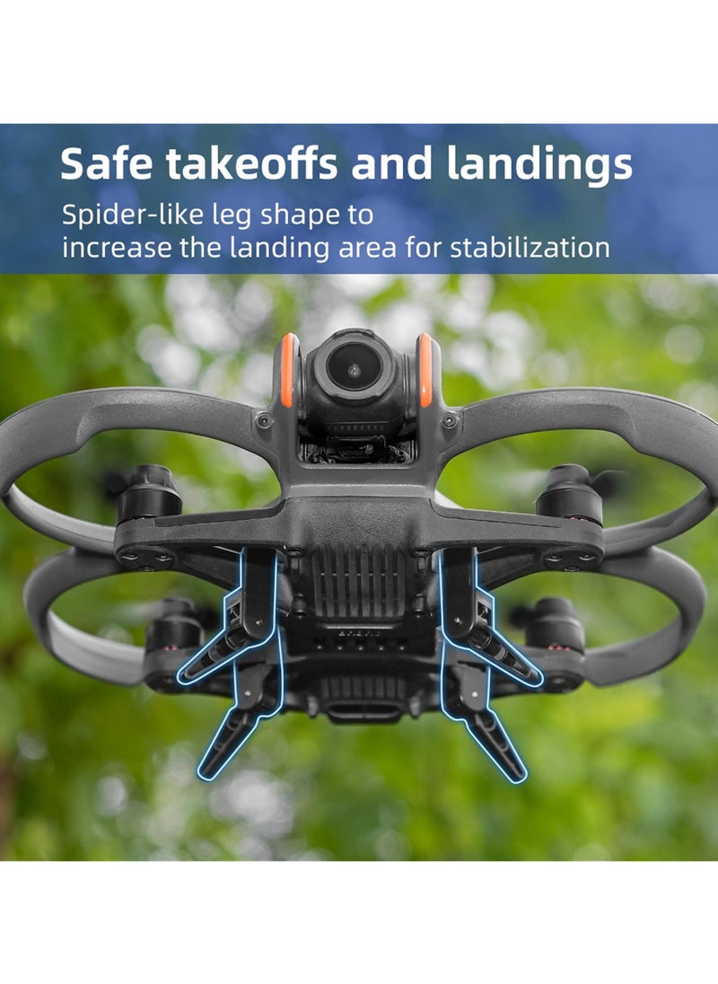 SYOSI معدات هبوط Avata 2، لملحقات طائرة DJI Avata 2 بدون طيار، مجموعة أرجل هبوط ممتدة قابلة للطي، غطاء حماية سريع الفك لملحقات حماية طائرة DJI Avata 2 بدون طيار  - Image 3