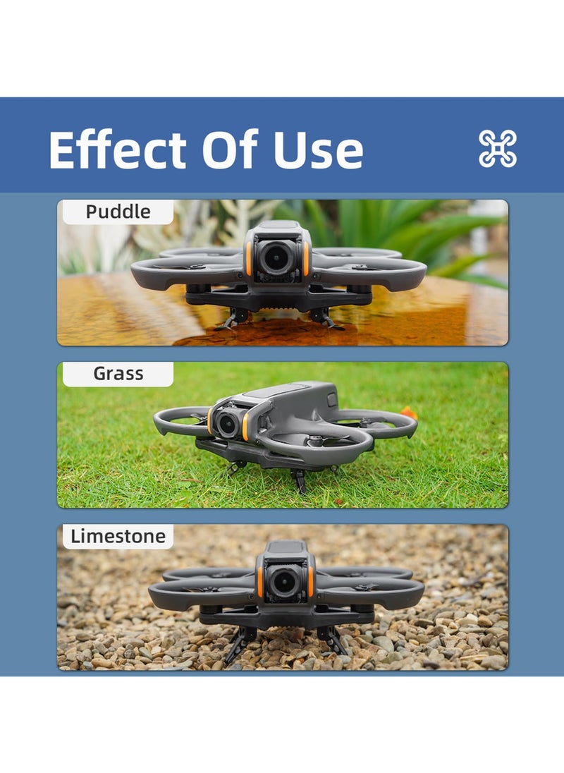 SYOSI معدات هبوط Avata 2، لملحقات طائرة DJI Avata 2 بدون طيار، مجموعة أرجل هبوط ممتدة قابلة للطي، غطاء حماية سريع الفك لملحقات حماية طائرة DJI Avata 2 بدون طيار  - Image 4