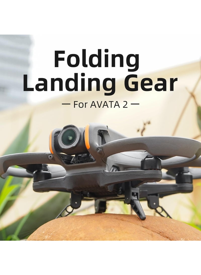 SYOSI معدات هبوط Avata 2، لملحقات طائرة DJI Avata 2 بدون طيار، مجموعة أرجل هبوط ممتدة قابلة للطي، غطاء حماية سريع الفك لملحقات حماية طائرة DJI Avata 2 بدون طيار  - Image 2