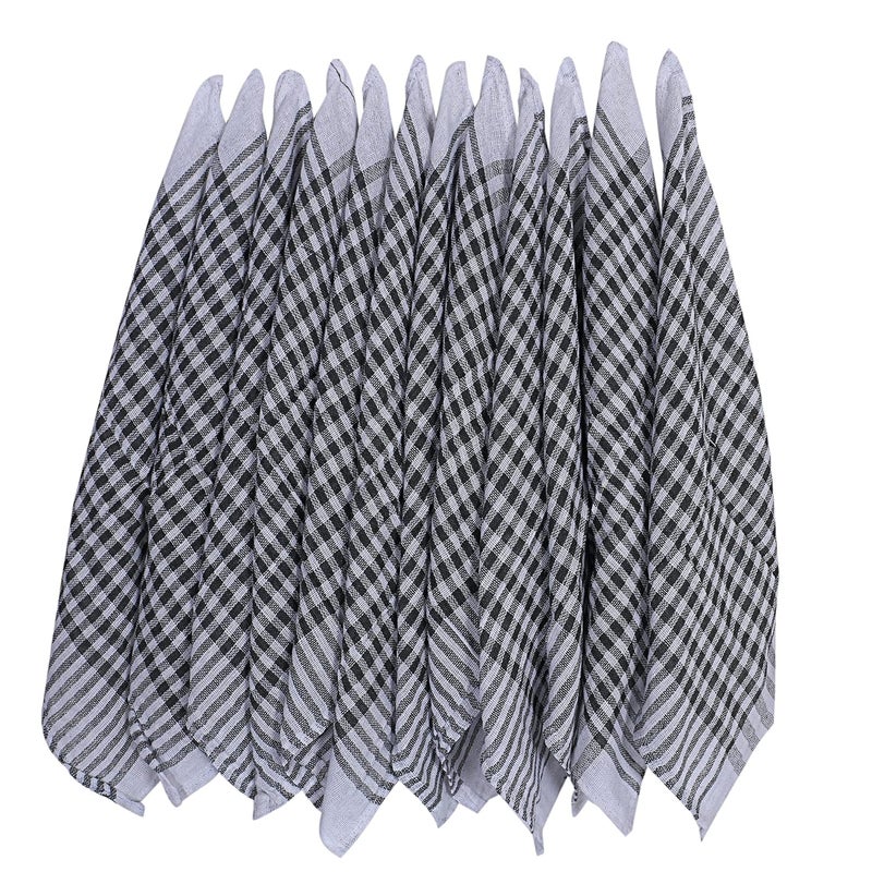 Kuber Industries Kitchen DusterCotton 300 GSM Wet Dry Cleaning NapkinFloor Cleaning Highly Absorbent Pocha for CarFanDesk18x18Set of 12Green - Image 4