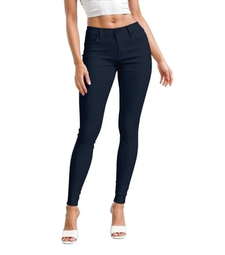 Hybrid & Company Womens Hyper Ultra Stretch Comfy Skinny Leg Work Casual Pants P44876SK Navy XL - Image 1