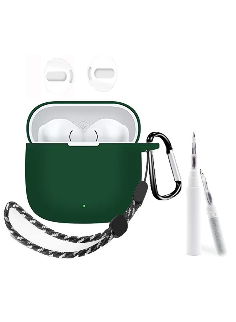 Silicone Protective Case Cover for Huawei FreeBuds Se 3 with Cleaner Kit and Ear Tips (Green) - Image 1