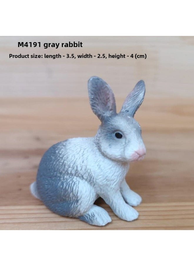 Generic - Simulation Farm PVC Small Animal Farm Poultry Toy Simulation Rabbit Cat Cattle Horse Sheep Chicken Duck Goose Dog Model-Color:M4159 Mini Shedi Stallion (40.8g) - Image 1