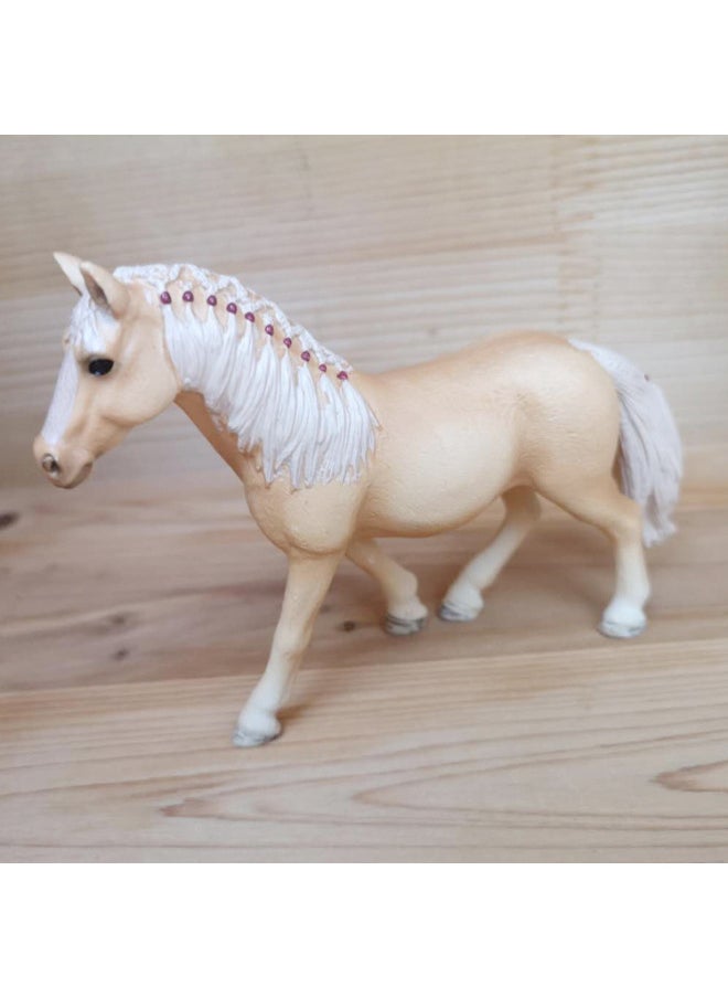 Generic - Simulation Farm PVC Small Animal Farm Poultry Toy Simulation Rabbit Cat Cattle Horse Sheep Chicken Duck Goose Dog Model-Color:M4159 Mini Shedi Stallion (40.8g) - Image 1