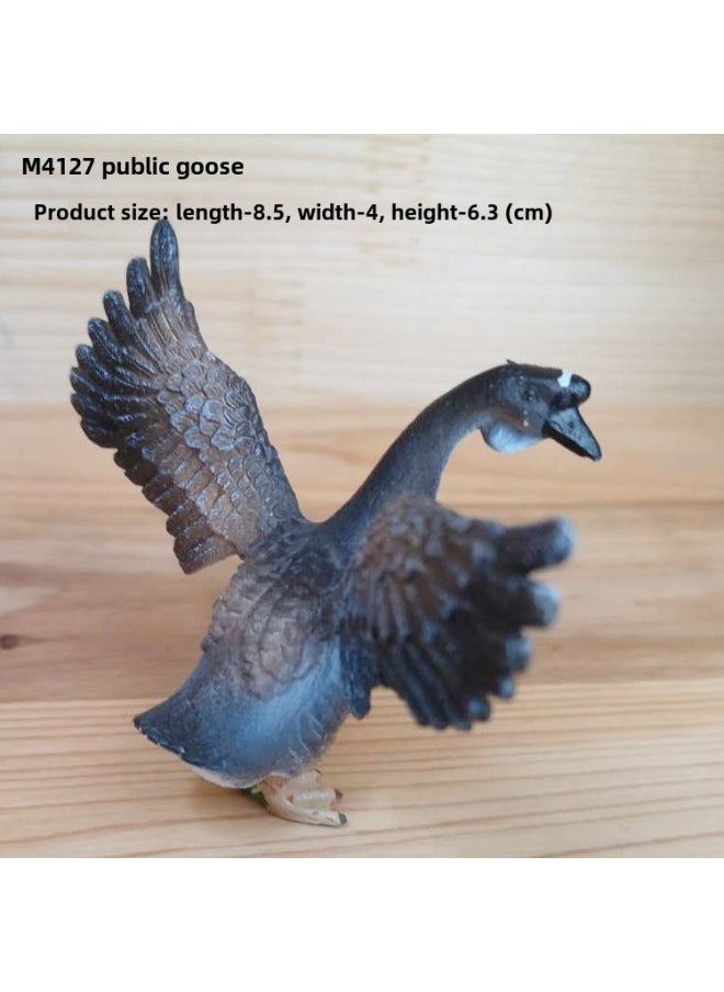 Generic - Simulation Farm PVC Small Animal Farm Poultry Toy Simulation Rabbit Cat Cattle Horse Sheep Chicken Duck Goose Dog Model-Color:M4159 Mini Shedi Stallion (40.8g) - Image 1