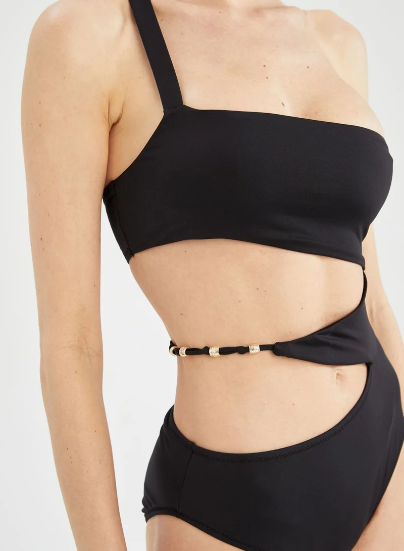 DeFacto One Shoulder Cut Out Swimsuit