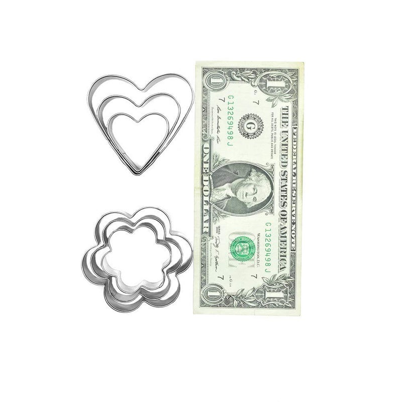 MCIGICM Cookie Cutters Shapes Baking Set, 12PCS Flower Round Heart Star Shape Biscuit Stainless Steel Metal Molds Cutters for Kitchen Baking Halloween Christmas - Image 4