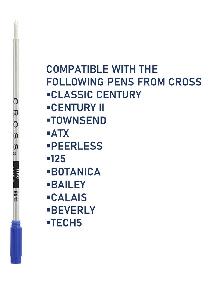 Cross 1-Piece Ballpoint Pen Refill Medium Tip Blue Ink  - Image 2