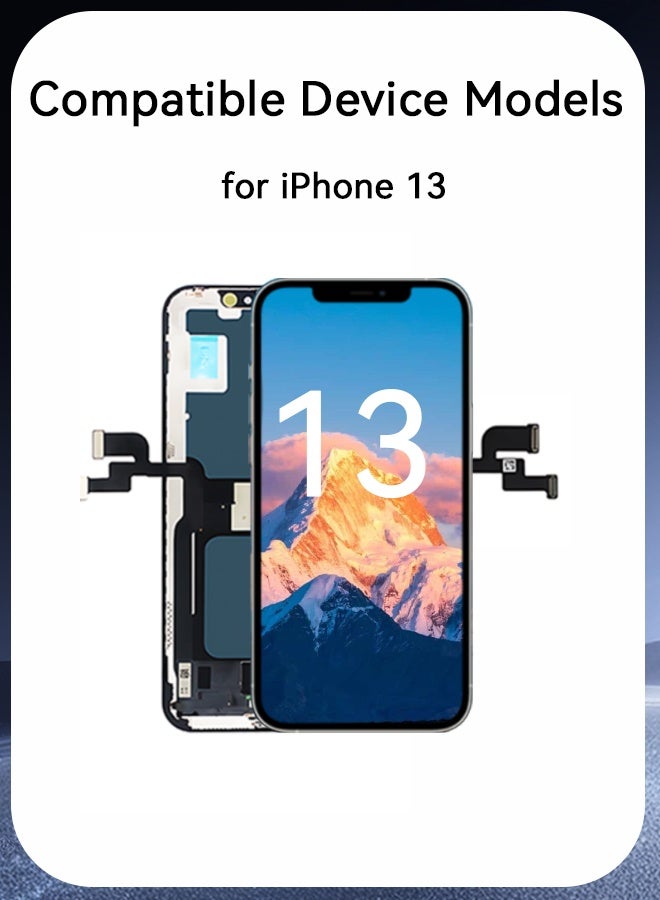 iPhone 13 Screen Replacement Kit，3D Touch LCD Screen Display 6.1 inch Digitizer Frame Assembly(A2482,A2631,A2633,A2634,A2635) can move IC without pop-up window - Image 3