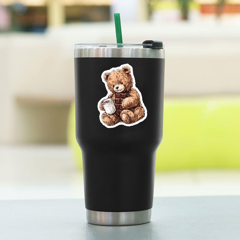 Amazefull 100 PCS Cute Bear Stickers Pack â€“ Waterproof Vinyl Decals for Water Bottles, Laptops, Phones, Notebook, Cars â€“ Cool Vibrant Graphics for Cute Bear Enthusiast - Image 2
