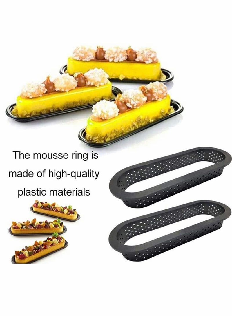 SOLARAE Cake Mousse Ring, Cake Ring Perforated, Cake Mold Mousse Tart Ring, Perforated Cake Mousse Ring, for Making Mini Cheesecakes, Chocolate Quiche Wraps, Biscuits, Tarts, Chocolates (8 Pieces) - Image 3