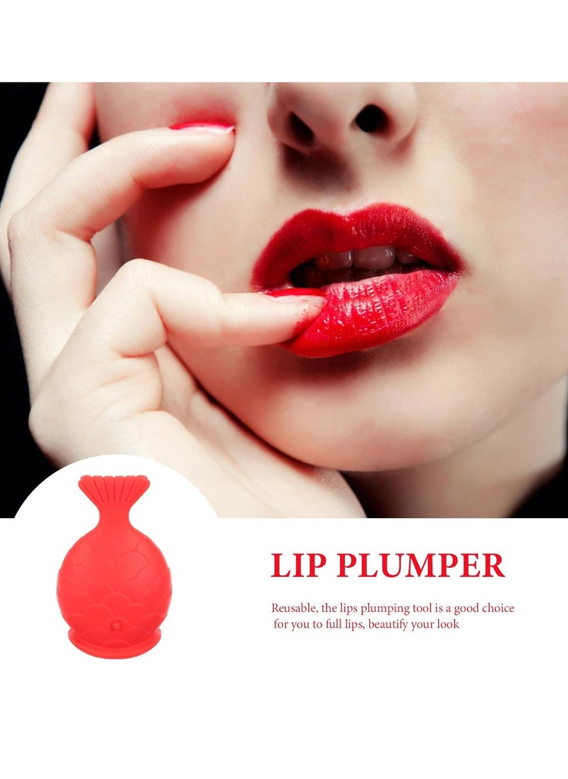 POPETPOP - POPETPOP Lip Plumper Device- Soft Silicone Fish Shape Lips Plumper Filler Injection Sucker Plumper Tool Fuller Thicker Mouth Fastly Lip Pumps Bigger Device for Women Female - Image 1