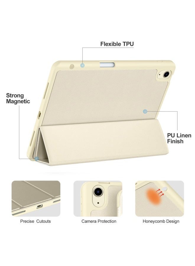 Akkerds Compatible with iPad Air 11 Inch Case 7th/6th Generation (M3/M2) 2025/2024, for iPad Air 5th/4th Generation Case 10.9 Inch 2022/2020 with Pencil Holder[Auto Sleep/Wake], Starlight - Image 3