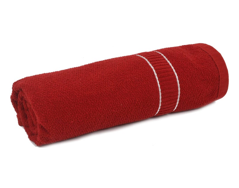 Kuber Industries Premium Cotton Bath Towel Super Soft, Fluffy, and Absorbent Perfect for Daily, 30"x60" (Red), Standard (HS39KUBMART023740) - Image 5