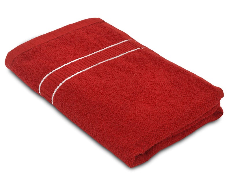 Kuber Industries Premium Cotton Bath Towel Super Soft, Fluffy, and Absorbent Perfect for Daily, 30"x60" (Red), Standard (HS39KUBMART023740) - Image 2