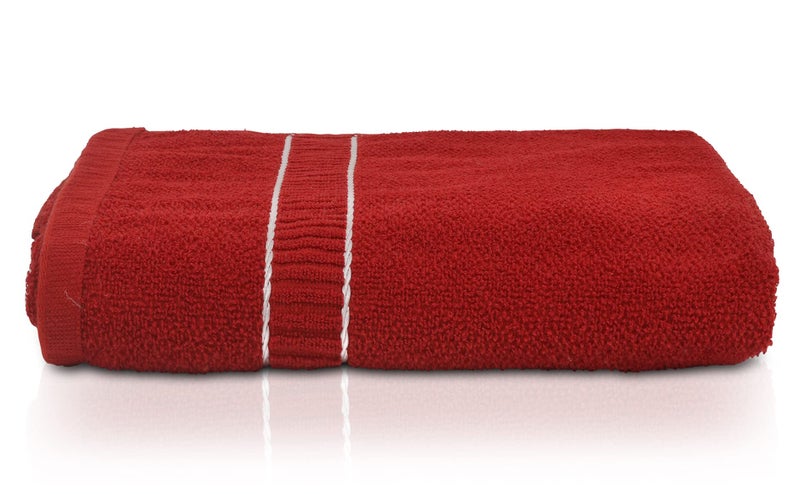 Kuber Industries Premium Cotton Bath Towel Super Soft, Fluffy, and Absorbent Perfect for Daily, 30"x60" (Red), Standard (HS39KUBMART023740) - Image 1
