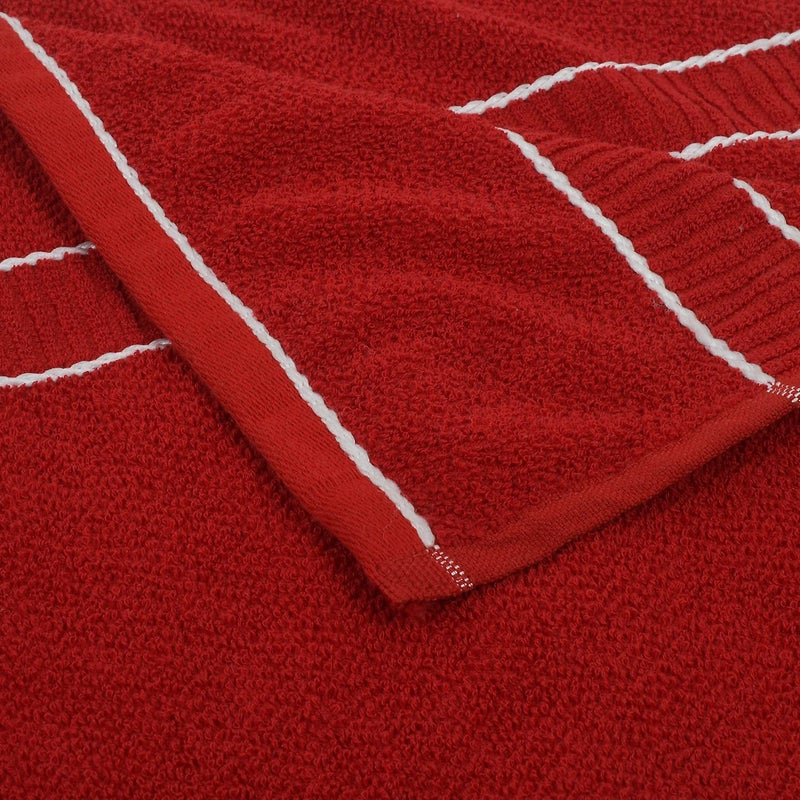 Kuber Industries Premium Cotton Bath Towel Super Soft, Fluffy, and Absorbent Perfect for Daily, 30"x60" (Red), Standard (HS39KUBMART023740) - Image 3