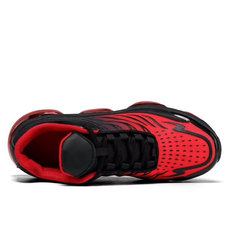 Socviis Mens Air Running Shoes Non Slip Workout Casual Sport Walking Shoes Basketball Sneakers Fashion Tennis Fitness Trainers Red - Image 3
