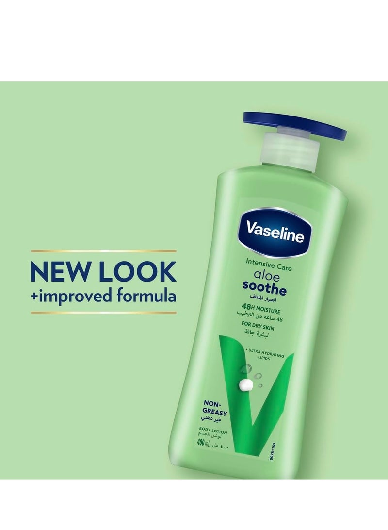 فازلين لوشن فازلين للجسم بخلاصة الصبار، 2 × 400 مل - Image 3