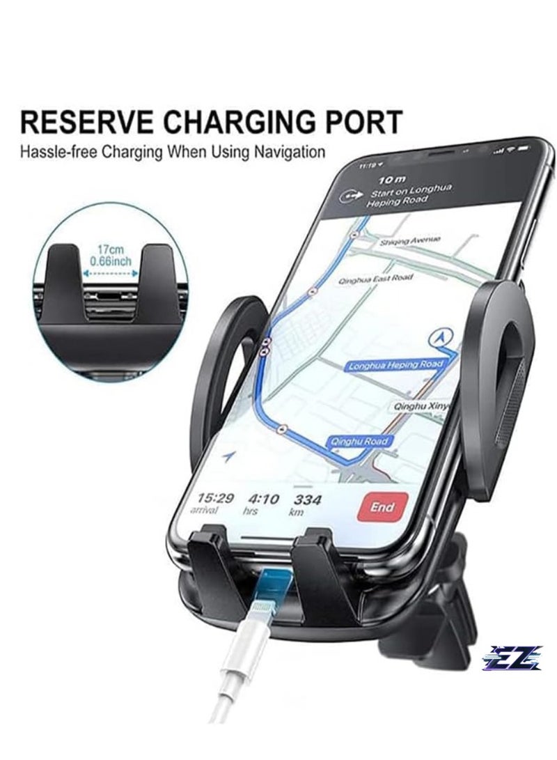 ELTRAZONE Car Mobile Holder – 360° Rotation & Adjustable Stand for Dashboard, Windshield, and Air Vent (Black) - Image 2