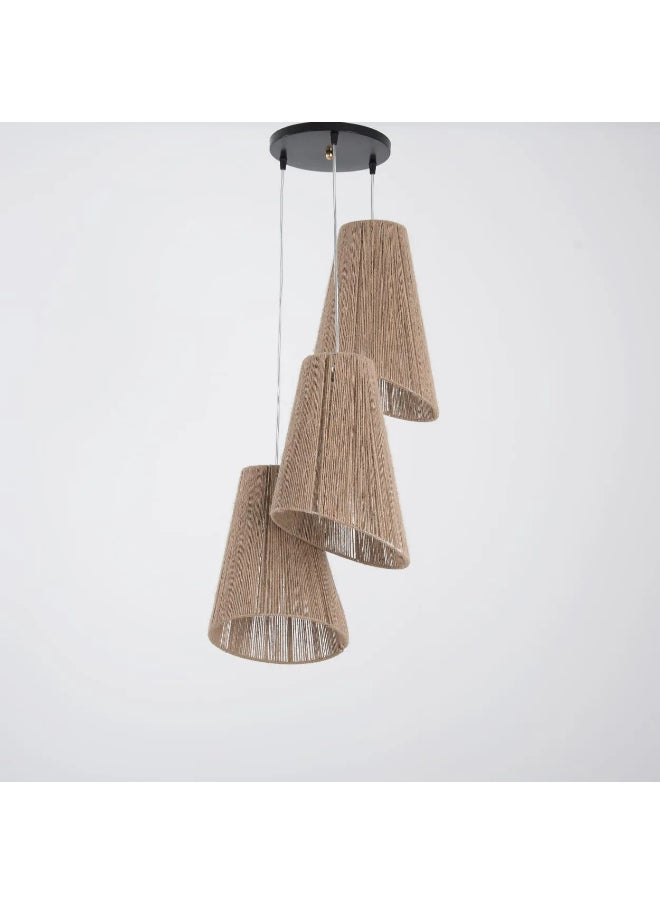 tbshomelamp Jute-Boho Celling Lighting Beige  45x75 cm 