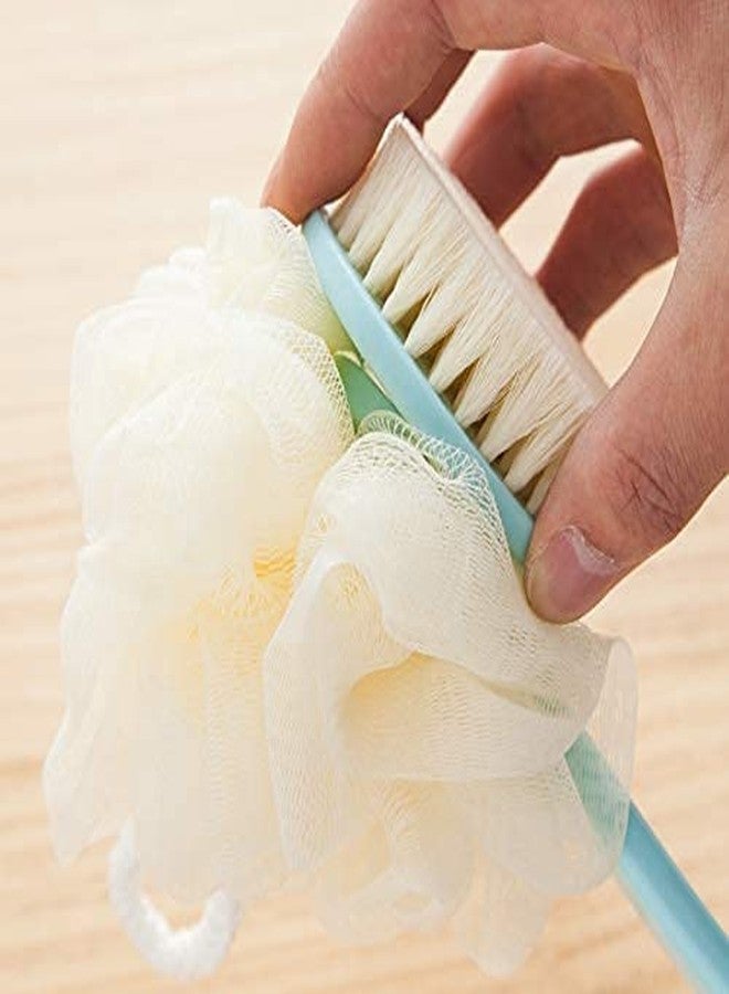 Nohunt 2 in 1 Body Brush Long Handled Loofah with Bristles Back Scrubber for Improve Skin Exfoliating Bath, Massage, Wet or Dry - Image 4