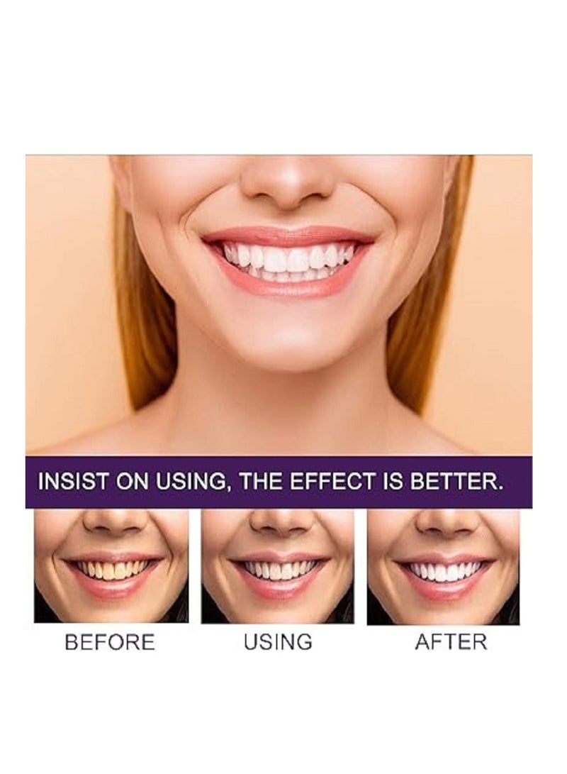 EELHOE معجون أسنان مبيض بنفسجي مصحح لون مضيء لتبييض الأسنان الحساسة - Image 3