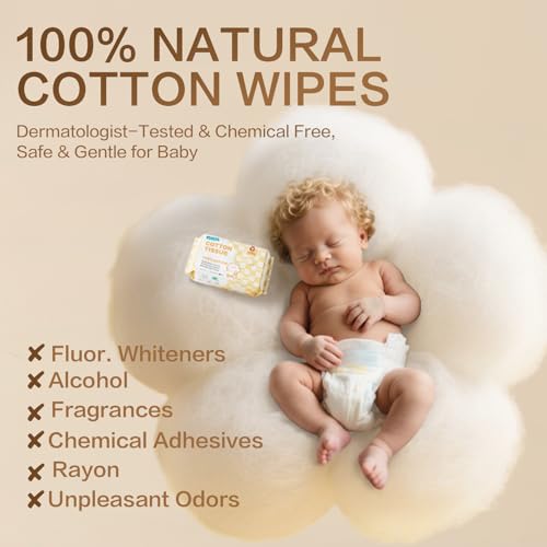 Winner 100% Cotton Dry Wipes, USDA Certified Baby Wipes, 33% Thicker & Ultra Soft, Hypoallergenic & Unscented for Baby Sensitive Skin, Wet/Dry for Diaper Changes, Meals & Cleanup, 240ct, Pack of 3 - Image 2