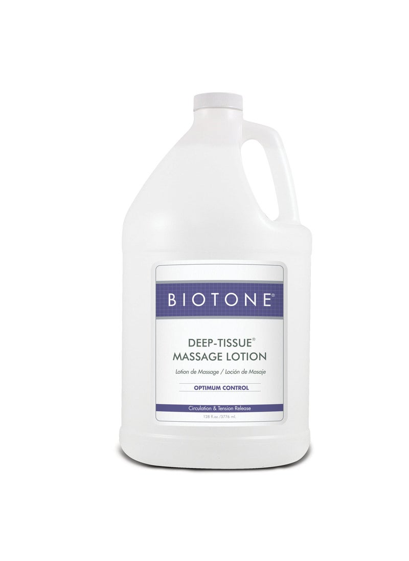 Biotone BIOTONE Deep Tissue Massage Lotion Rich Texture Lasting Glide Use for Swedish Trigger Point Sports and Deep Tissue Smooth Application Unscented 