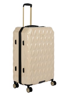 bebe BEBE Tiara hardside luggage on wheels for unisex | ultra lightweight ABS on with spinner double wheels 4 color beige  - Image 4
