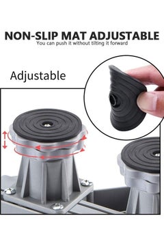 MIXDE Adjustable Appliance Stand with 8 Strong Feet for Washing Machine Stand Pedestal, Fridge Base Stand  - Image 3