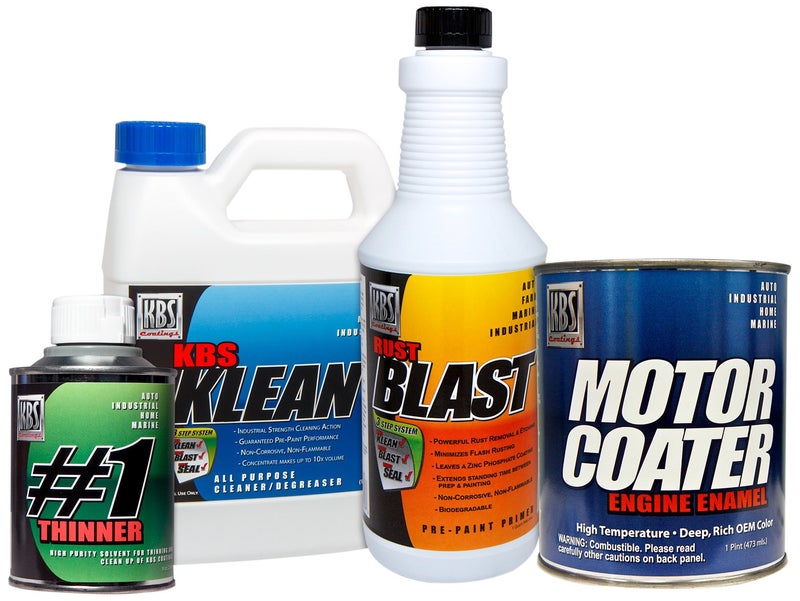 KBS Coatings 58029 Chevy Dark Charcoal Motor Coater Engine Paint Kit - Image 3
