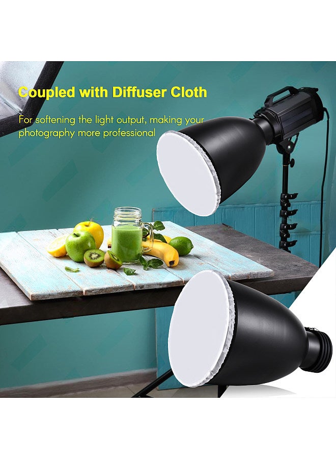 11.6 Inch Beauty Dish with Profoto Mount Tele-Zoom Reflector Diffuser Lamp Shade Dish with 60°Honeycomb Grid & Diffuser Sock for Profoto Mount Studio Strobe Flash Light Speedlite  - Image 3
