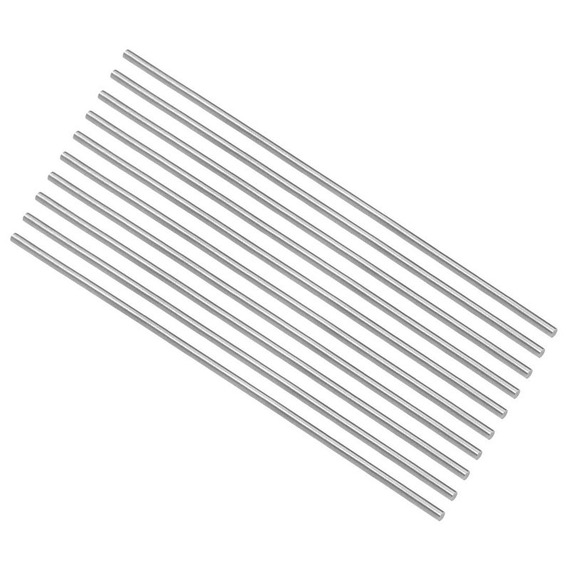 uxcell 10pcs Round Steel Metal Rods, 1.9mm x 100mm High Speed Steel (HSS) Lathe Bar Stock Tool, for Shaft Gear Drill Lathes Boring Machine Turning Miniature DIY Craft, 10pcs - Image 1