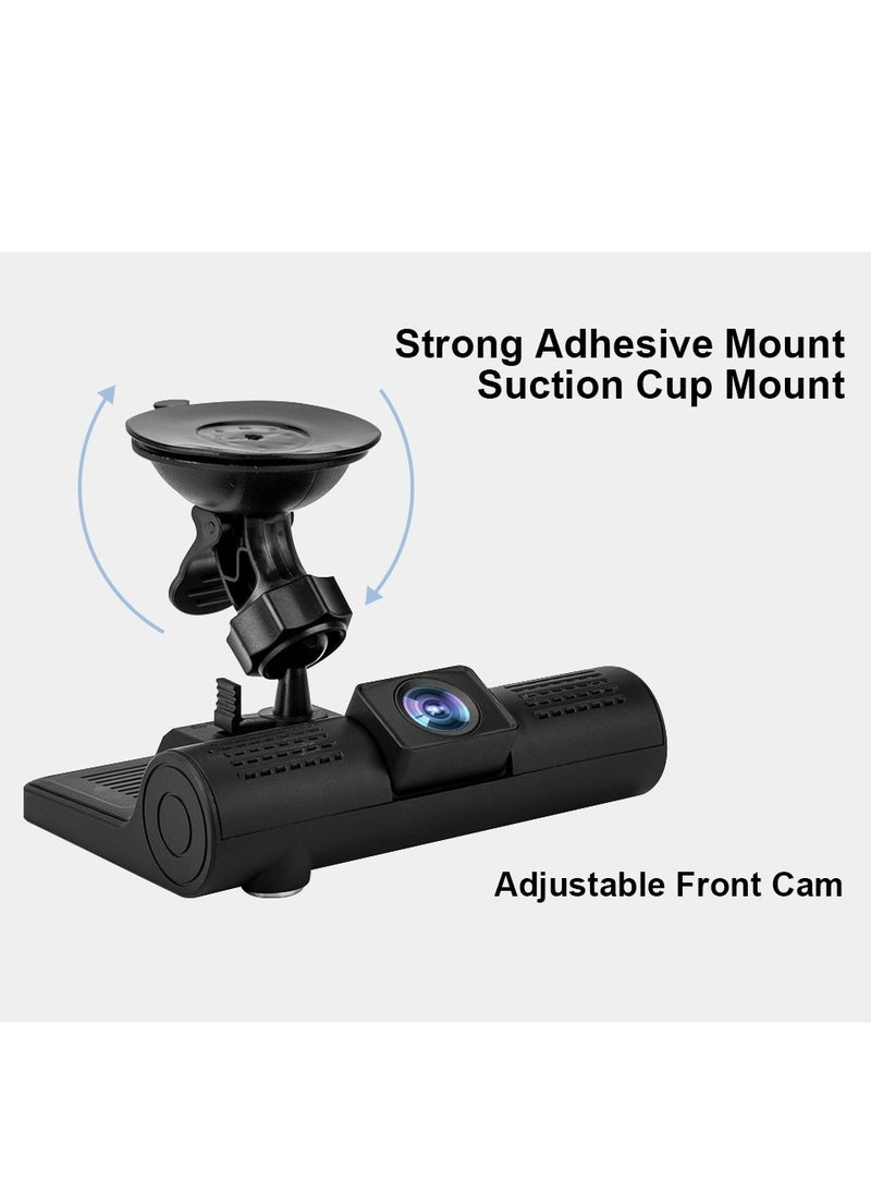 Generic - TheMohrim 3 Channel Dash Cam: 1080P Car Camera Video Recorder with Dual Lens, Rearview Camera, and Loop Recording - Image 1