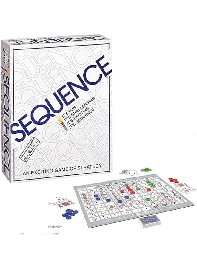 SEQUENCE Premium Quality Sequence Board Game Strategic Card Game Family Entertainment Party Game for kids and Adults for 2 to 12 Players - Image 1