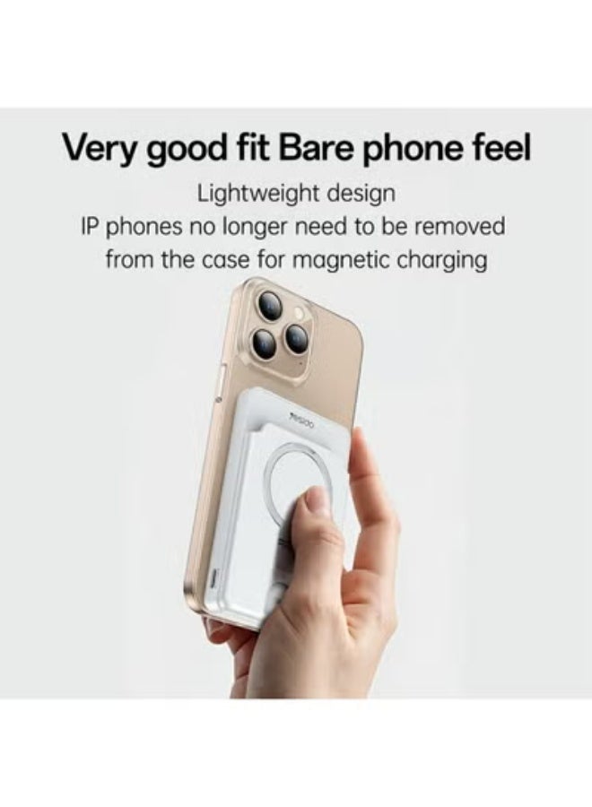 YESIDO YP73 5000mAh Magnetic Wireless Portable Charger with GPS and Metal Holder – 22.5W Fast Charging - Image 2