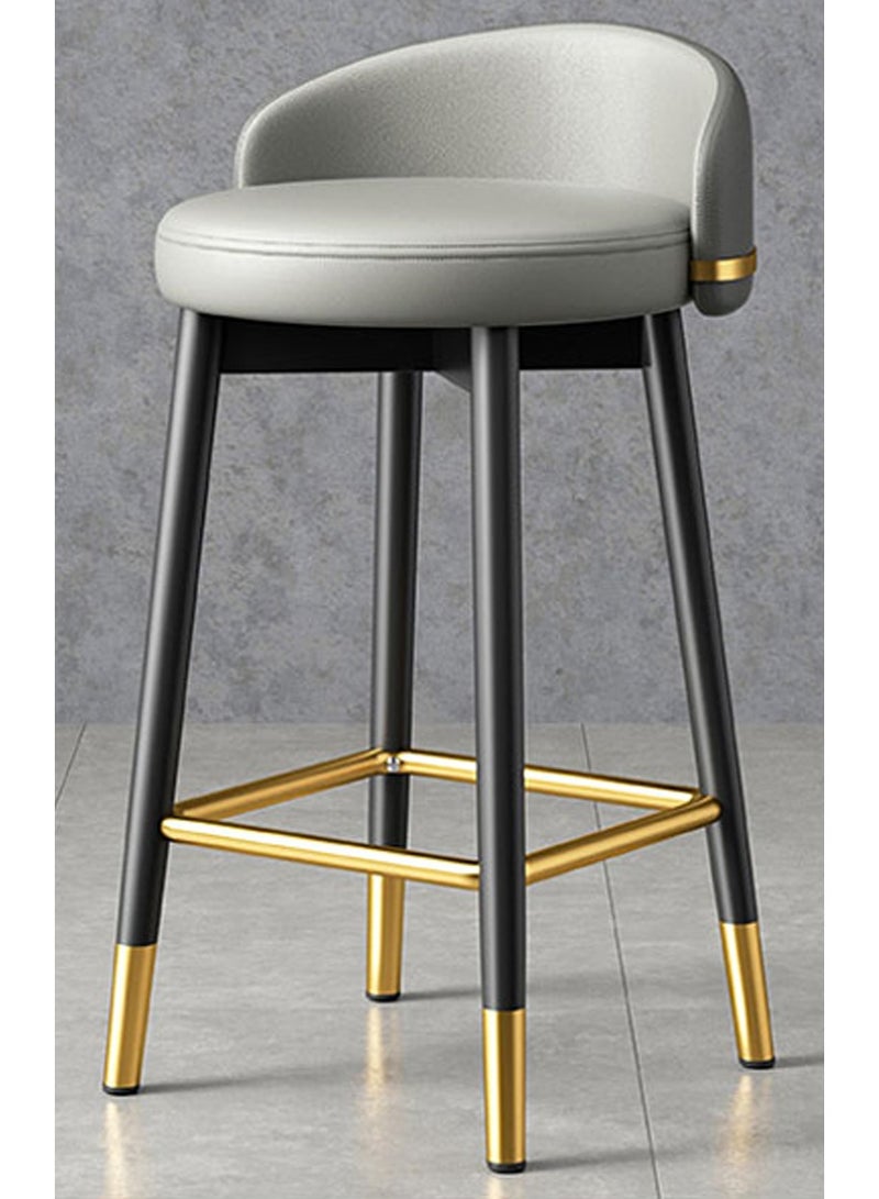 Generic Bar Stools Nordic Bar Chair Luxury Home Bar Stool Metal Legs with Velvet Cushion High Chair Bar Chair Back Bar Stoola Bar Chairs