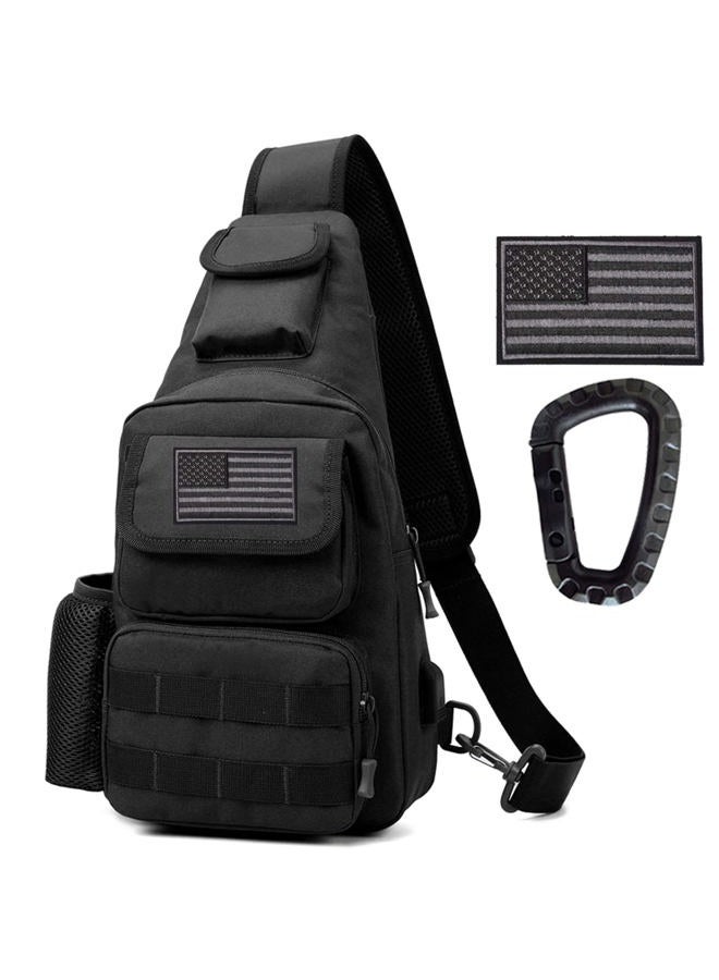 Novemkada Tactical Shoulder Bag - 1000D Molle Military Backpack Outdoor Daypack Chest Pack (Black) - Image 1