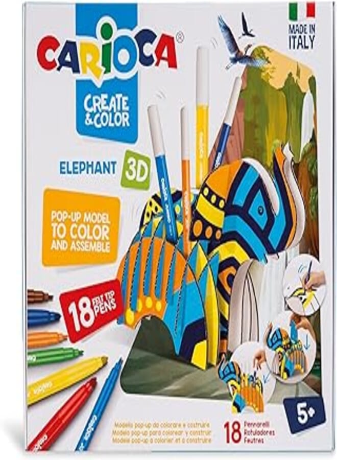 Carioca create & color elephant 3d