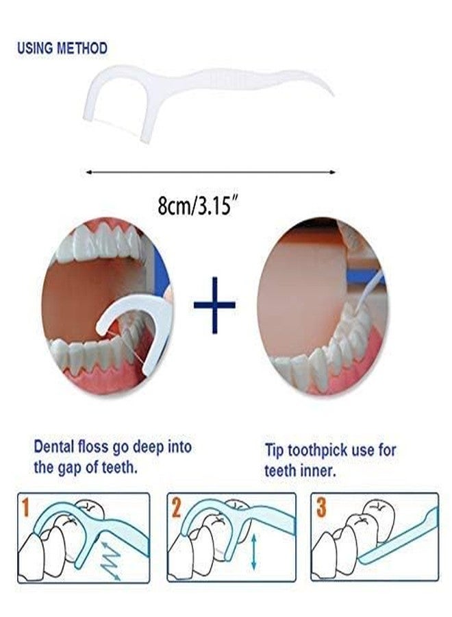 THEODORE 3 in 1 Tooth Cleaning Fresh Dental Floss Toothpick Cleaners,Oral Care Plastic Disposable Teeth Flossing Thread Toothpicks Stick Set for Fresh, Healthy and Breath Gums (PACK OF 50) - Image 3