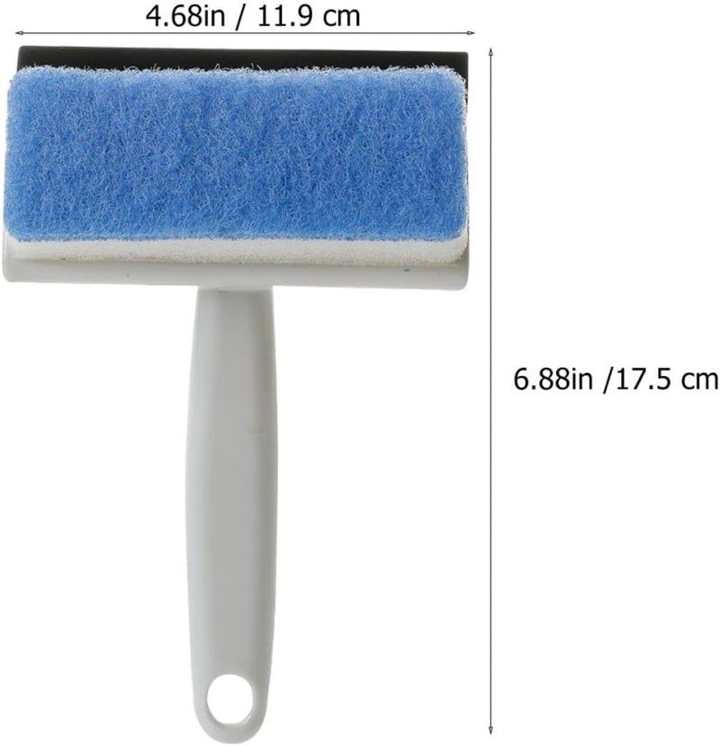 Double-Sided Glass Wiper and Cleaning Brush, Household Window Cleaner Water Scraper for Bathroom and Kitchen Glass, Shower Door, Wall Surface Cleaning Tool - Image 2