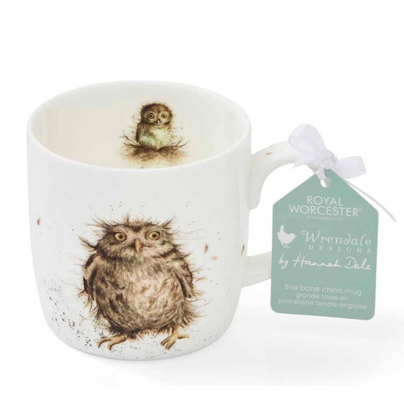 Royal Worcester 14 Oz What A Hoot Christmas Mug with Owl Design  Fine Bone China Winter Holiday Coffee Mug Microwave  Dishwasher Safe Wrendale Designs Festive Holiday Tableware