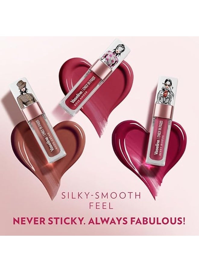 فازلين × إميلي إن باريس مجموعة زيوت الشفاه المختلطة، ملمع شفاه ملون لشفاه أكثر امتلاءً، (متعدد الألوان - مجموعة مختلطة) - Image 2