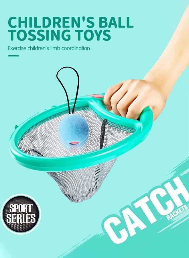 MIXDE 2 Toss and Catch Net with 2 Beach Ball Toy Set, Catch Ball Game Set, Beach Catch Toys, Scoop Ball Set with 2 Throwers and 2 Balls Perfect Outdoor Sports gift, Beach, Playground Sets for Kids / Family - Image 3