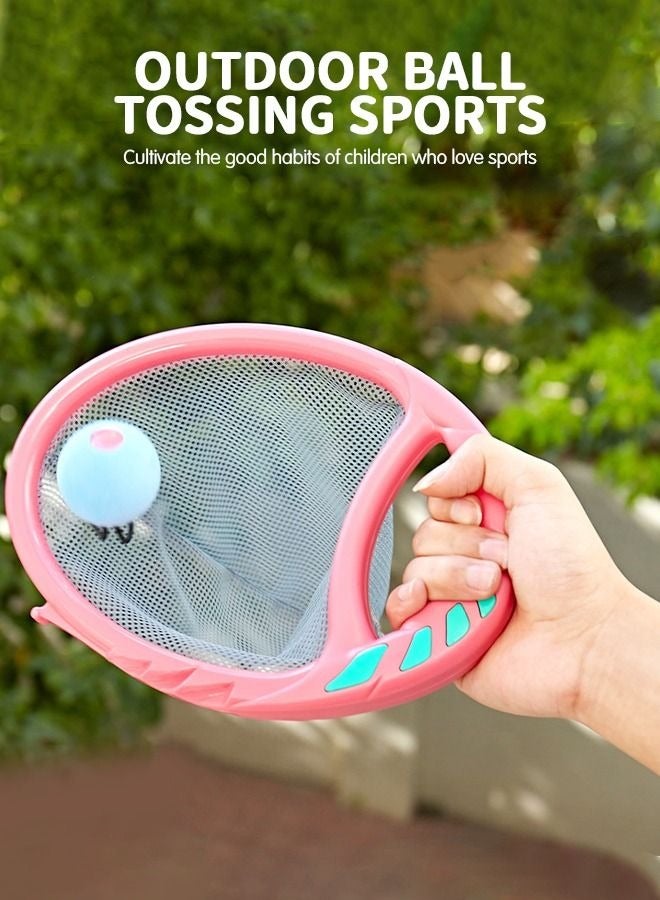 MIXDE 2 Toss and Catch Net with 2 Beach Ball Toy Set, Catch Ball Game Set, Beach Catch Toys, Scoop Ball Set with 2 Throwers and 2 Balls Perfect Outdoor Sports gift, Beach, Playground Sets for Kids / Family - Image 5