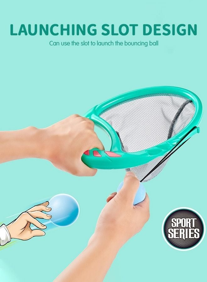 MIXDE 2 Toss and Catch Net with 2 Beach Ball Toy Set, Catch Ball Game Set, Beach Catch Toys, Scoop Ball Set with 2 Throwers and 2 Balls Perfect Outdoor Sports gift, Beach, Playground Sets for Kids / Family - Image 4